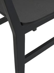 Sillas de madera Akina, 2 uds., Asiento: madera contrachapada chap, Patas: madera de fresno, Negro, An 45 x Al 86 cm