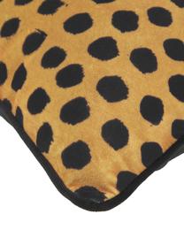 Design kussenhoes Cheyenne met Animal print, 100 % gerecycled polyester, Zwart, beige, B 40 x L 40 cm