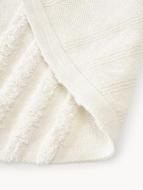 Tapis rond en coton Ziggy, 100 % coton, Blanc crème, Ø 120 cm (taille S)