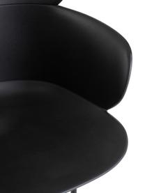 Chaise de bureau en plastique à roulettes Eva, Plastique (PP), Noir, larg. 60 x prof. 54 cm