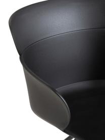 Chaise de bureau en plastique à roulettes Eva, Plastique (PP), Noir, larg. 60 x prof. 54 cm