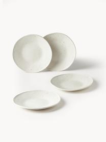 Platos postre Marlee, 4 uds., Gres, Blanco crema, Ø 22 x Al 3 cm