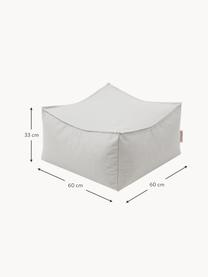 Outdoor-Pouf Stay, Bezug: 100 % Polyester, wetterfe, Webstoff Hellgrau, B 60 x H 33 cm