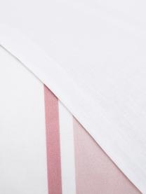 Parure copripiumino in cotone Cappo, Cotone, Fronte: rosso, rosa, verde oliva, marrone chiaro, bianco Retro: bianco, 200 x 200 cm