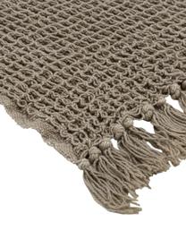 Plaid a nido d'ape Waffle, 100% cotone, Taupe, Larg. 130 x Lung. 170 cm