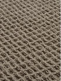 Plaid a nido d'ape Waffle, 100% cotone, Taupe, Larg. 130 x Lung. 170 cm