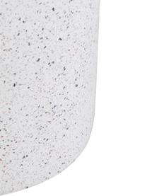 Runder Garten-Beistelltisch Terrazzo, Terrazzo, Zement, Weiss, Ø 37 x H 40 cm