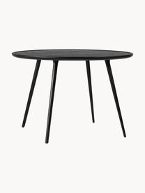 Table basse artisanale en bois de chêne Accent, Bois de chêne, certifié FSC, Noir, Ø 110 x haut. 73 cm