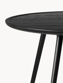 Table basse artisanale en bois de chêne Accent, Bois de chêne, certifié FSC, Noir, Ø 110 x haut. 73 cm