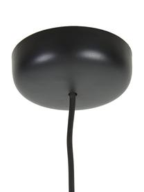Hanglamp Cast van metaal, Lampenkap: gecoat aluminium, messing, Baldakijn: gepoedercoat metaal, Zwart, 66 x 32 cm