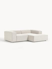 Modulares Ecksofa Lennon aus Bouclé, Bezug: Bouclé (100 % Polyester) , Gestell: Massives Kiefernholz, Spe, Bouclé Off White, B 238 x T 180 cm, Eckteil links