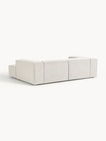 Canapé d'angle en tissu bouclé Lennon, Bouclé blanc cassé, larg. 238 x prof. 180 cm, méridienne à gauche