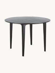 Okrągły stół do jadalni z drewna mangowego Archie, Lite drewno mangowe, lakierowane, Czarny, Ø 110 x W 75 cm