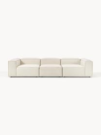 Modulares Sofa Lennon (4-Sitzer), Bezug: 100 % Polyester Der strap, Gestell: Massives Kiefernholz FSC-, Füße: Kunststoff, Webstoff Off White, B 327 x T 119 cm