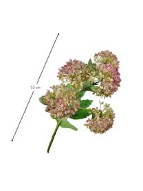 Flor artificial Hortensie, Plástico, alambre de metal, Rosa, verde, L 53 cm