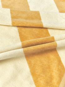 Fouta à motif zigzag Suri, Jaune soleil, blanc cassé, larg. 90 x long. 170 cm