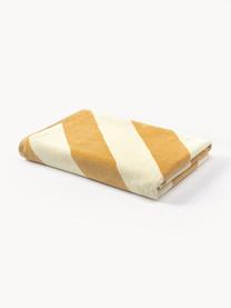 Fouta à motif zigzag Suri, Jaune soleil, blanc cassé, larg. 90 x long. 170 cm