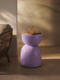Interiérový/exteriérový odkládací stolek Gigi, Umělá hmota, kov s práškovým nástřikem, Levandulová, Š 45 cm, V 55 cm
