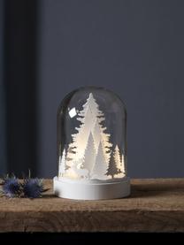 Dekoracja świetlna LED zasilana na baterie Reindeer, Płyta pilśniowa średniej gęstości, tworzywo sztuczne, szkło, Biały, transparentny, Ø 13 x W 18 cm