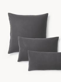 Funda de almohada de franela Biba, Gris oscuro, An 45 x L 110 cm