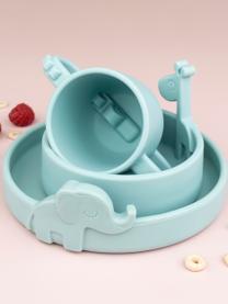 Assiette pour enfants Peekaboo, 100 % silicone de qualité alimentaire, Vert sauge, Ø 16 cm