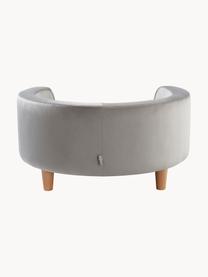 Cama para mascotas de terciopelo Londres, Tapizado: terciopelo (100% poliéste, Estructura: madera contrachapada, tab, Gris claro, azul claro, Ø 68 x Al 35 cm