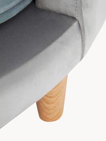 Cama para mascotas de terciopelo Londres, Tapizado: terciopelo (100% poliéste, Estructura: madera contrachapada, tab, Gris claro, azul claro, Ø 68 x Al 35 cm