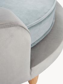 Sametový pelíšek pro domácí mazlíčky London, Světle šedá, světle modrá, Ø 68 cm, V 35 cm