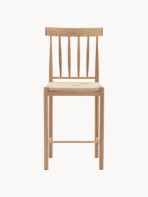 Ręcznie wykonane krzesło barowe z drewna dębowego Eton, 2 szt., Stelaż: drewno bukowe, Drewno dębowe, jasny beżowy, S 46 x W 111 cm