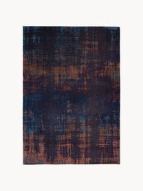 Tapis avec motif abstrait Sunset, 100 % polyester, Bleu foncé, terracotta, larg. 80 x long. 150 cm (taille XS)