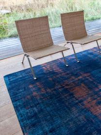 Tappeto con motivo astratto Sunset, 100% poliestere, Blu scuro, terracotta, Larg. 80 x Lung. 150 cm (taglia XS)