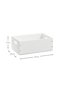Úložný box Bambu, stohovatelný, Potažená MDF deska (dřevovláknitá deska střední hustoty), Bílá, Š 30 cm, H 20 cm
