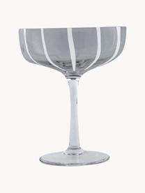 Coupes à champagne soufflées bouche Mizu, 2 pièces, Verre, Gris, blanc, Ø 11 x haut. 14 cm, 230 ml