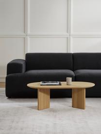 Ovaler Holz-Couchtisch Toni, Mitteldichte Holzfaserplatte (MDF) mit Eschenholzfurnier, lackiert, Eschenholz, B 100 x T 55 cm