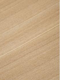 Ovale houten salontafel Toni, MDF met gelakt essenhoutfineer, Essenhout, B 100 x D 55 cm