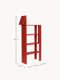 Scaffale in legno Giraffe, Pannello di fibra a media densità (MDF) laccato

Questo prodotto è realizzato con legno di provenienza sostenibile e certificato FSC®., Rosso, Larg. 69 x Alt. 140 cm