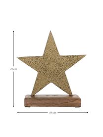 Oggetto decorativo a forma di stella Star, Ottonato, Larg. 19 x Alt. 21 cm