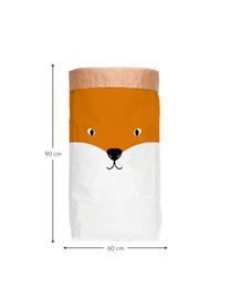 Sac de rangement Fox, Papier recyclé, Blanc, orange, larg. 60 x haut. 90 cm