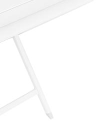 Tavolo pieghevole da giardino bianco Elin, 70 x 70 cm, Alluminio verniciato a polvere, Bianco, Larg. 70 x Prof. 70 cm