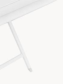 Tavolo pieghevole da giardino bianco Elin, 70 x 70 cm, Alluminio verniciato a polvere, Bianco, Larg. 70 x Prof. 70 cm