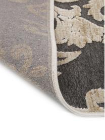 Tapis en viscose gris vintage Marigot, Gris, crème