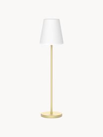 Lampe de jardin solaire intensité variable avec télécommande Lola, Blanc, doré, Ø 28 x haut. 119 cm