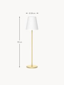 Lampe de jardin solaire intensité variable avec télécommande Lola, Blanc, doré, Ø 28 x haut. 119 cm