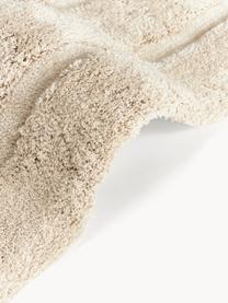 Flauschiger Hochflor-Teppich Genève mit erhabener Hoch-Tief-Struktur, Flor: Mikrofaser (100 % Polyest, Hellbeige, B 80 x L 150 cm (Größe XS)