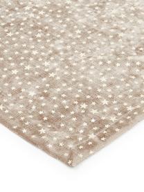 Fluwelen tafelloper Estrella, Polyester fluweel, Beige, goudkleurig, 50 x 140 cm