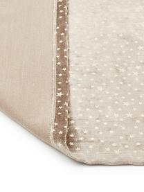 Fluwelen tafelloper Estrella, Polyester fluweel, Beige, goudkleurig, 50 x 140 cm