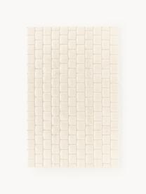 Tapis tissé à la main avec surface texturée Adley, 78 % laine, 20 % coton, 2 % polyester

Les tapis en laine peuvent perdre des fibres lors des premières semaines et des peluches peuvent se former, ce phénomène est naturel et diminue à mesure de votre usage et du temps, Blanc crème, larg. 80 x long. 150 cm (taille XS)