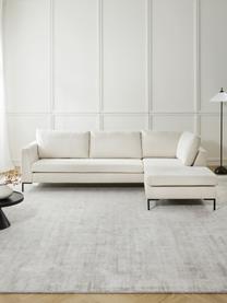 Ecksofa Luna, Bezug: 100 % Polyester Der strap, Gestell: Massives Buchenholz, Schi, Webstoff Off White, B 280 x T 184 cm, Eckteil rechts