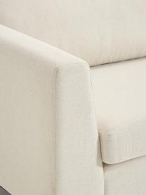 Ecksofa Luna, Bezug: 100 % Polyester Der strap, Gestell: Massives Buchenholz, Schi, Füße: Metall, galvanisiert Das , Webstoff Off White, B 280 x T 184 cm, Eckteil rechts