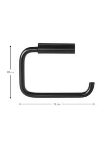 Portarotolo carta igienica in metallo Modo, Metallo rivestito, Nero, Larg. 10 x Lung. 13 cm